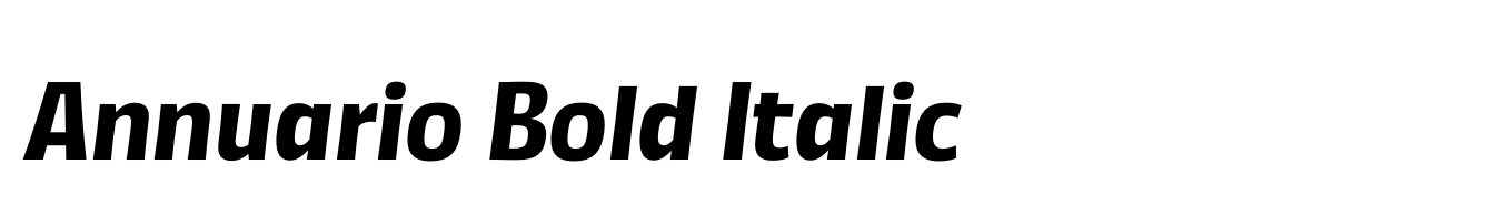 Annuario Bold Italic